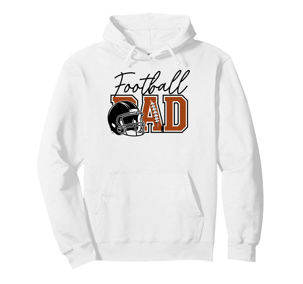 Football Dad Helmet Game Day Sports Supporter Hoodie - Graphic Print Unisex