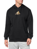 adidas Mens Metallic Graphic Hoodie Black Small