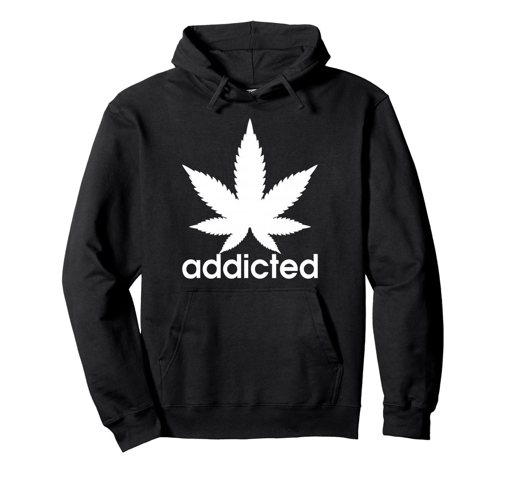 Weed Marijuana Addicted 420 Day Weed Hoodie - Minimalist Print Men Women