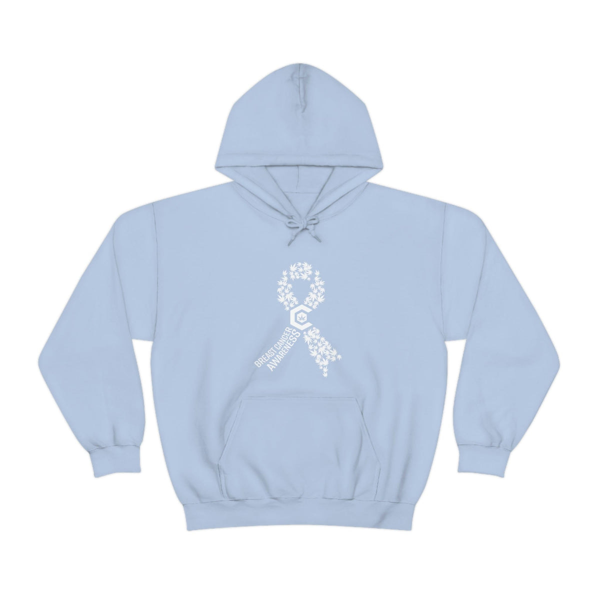 Breast Cancer Awareness Hoodie Weed Ribbons
