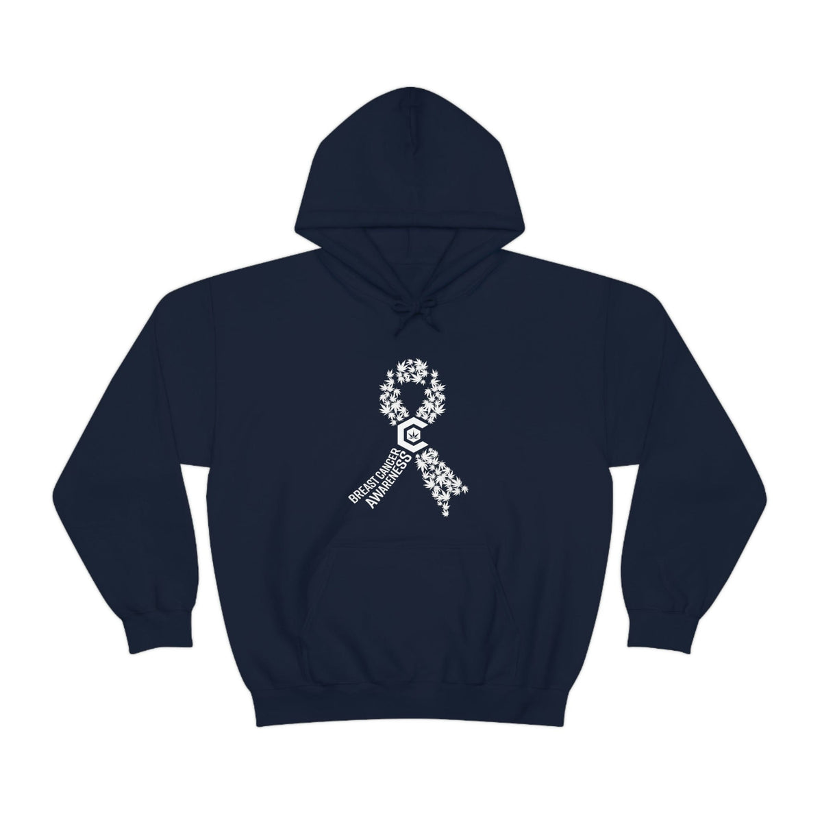 Breast Cancer Awareness Hoodie Weed Ribbons