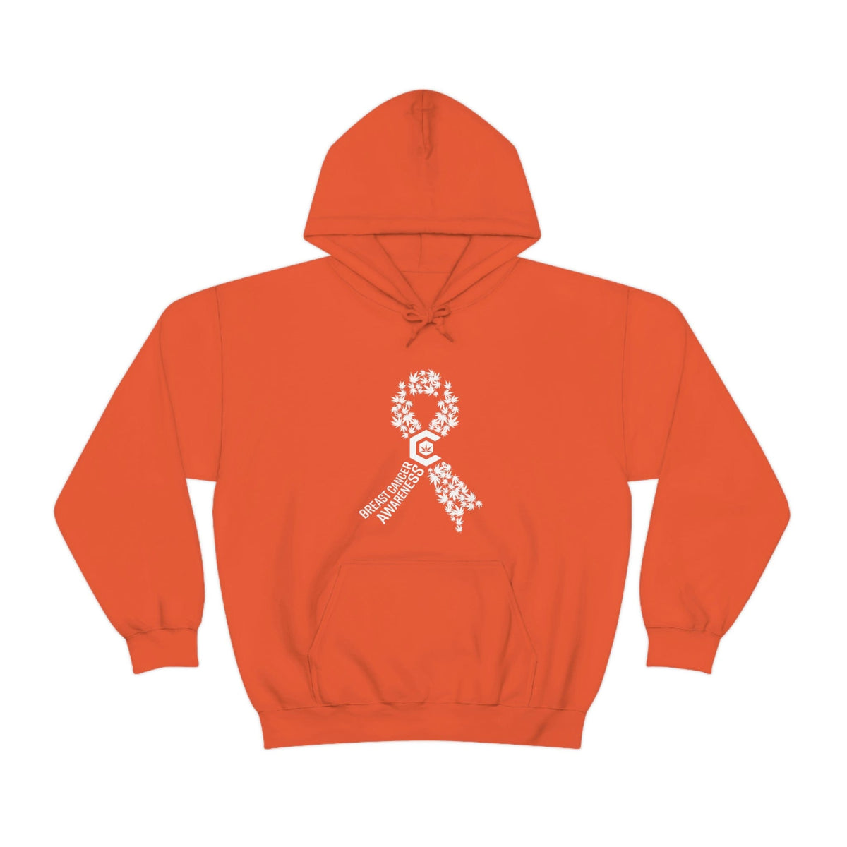 Breast Cancer Awareness Hoodie Weed Ribbons