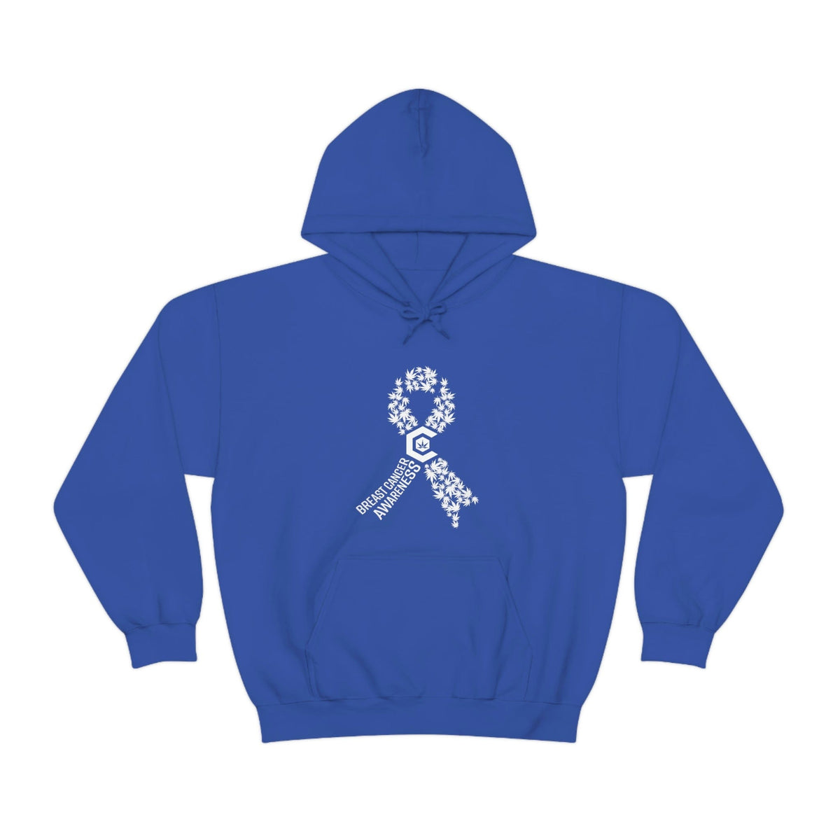 Breast Cancer Awareness Hoodie Weed Ribbons