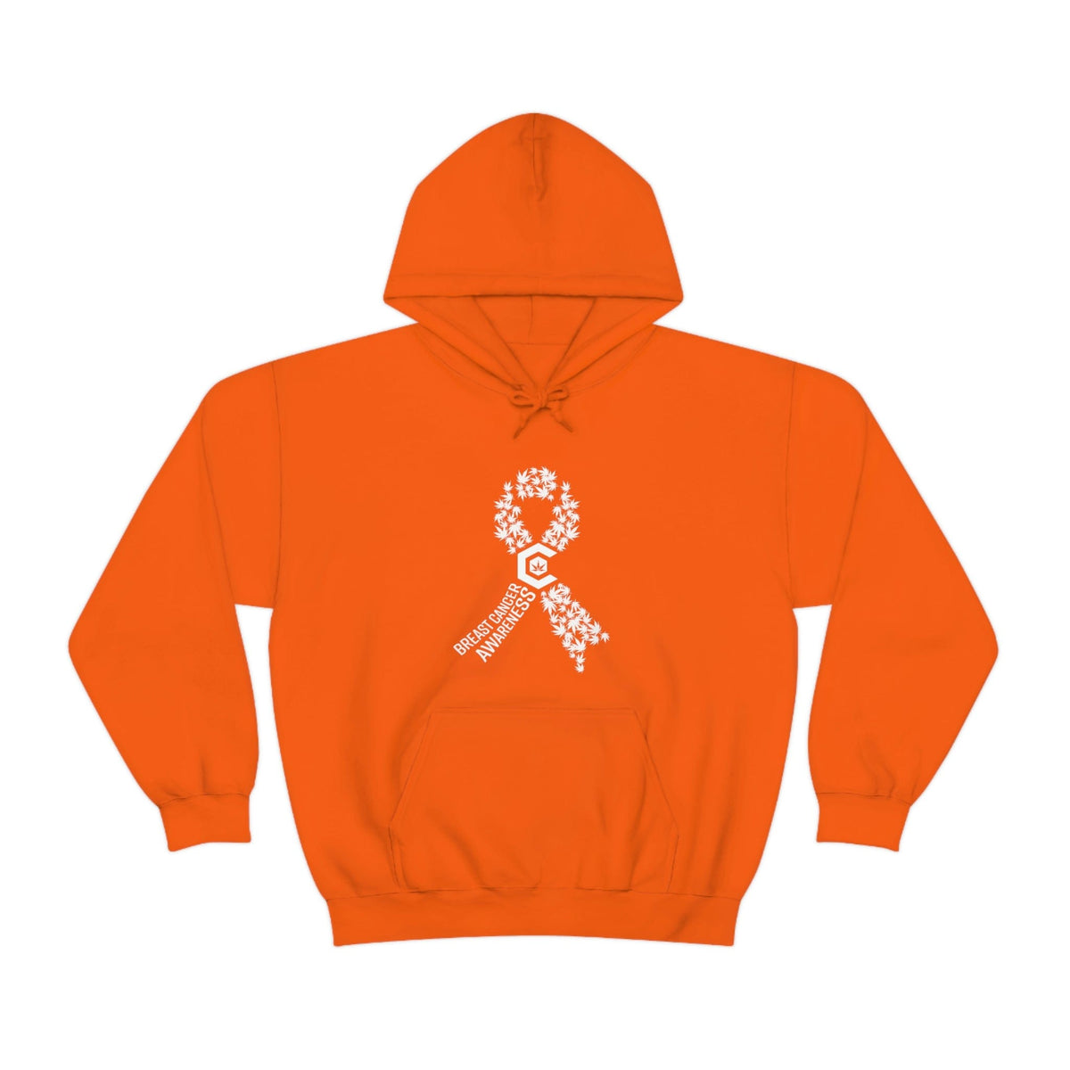 Breast Cancer Awareness Hoodie Weed Ribbons