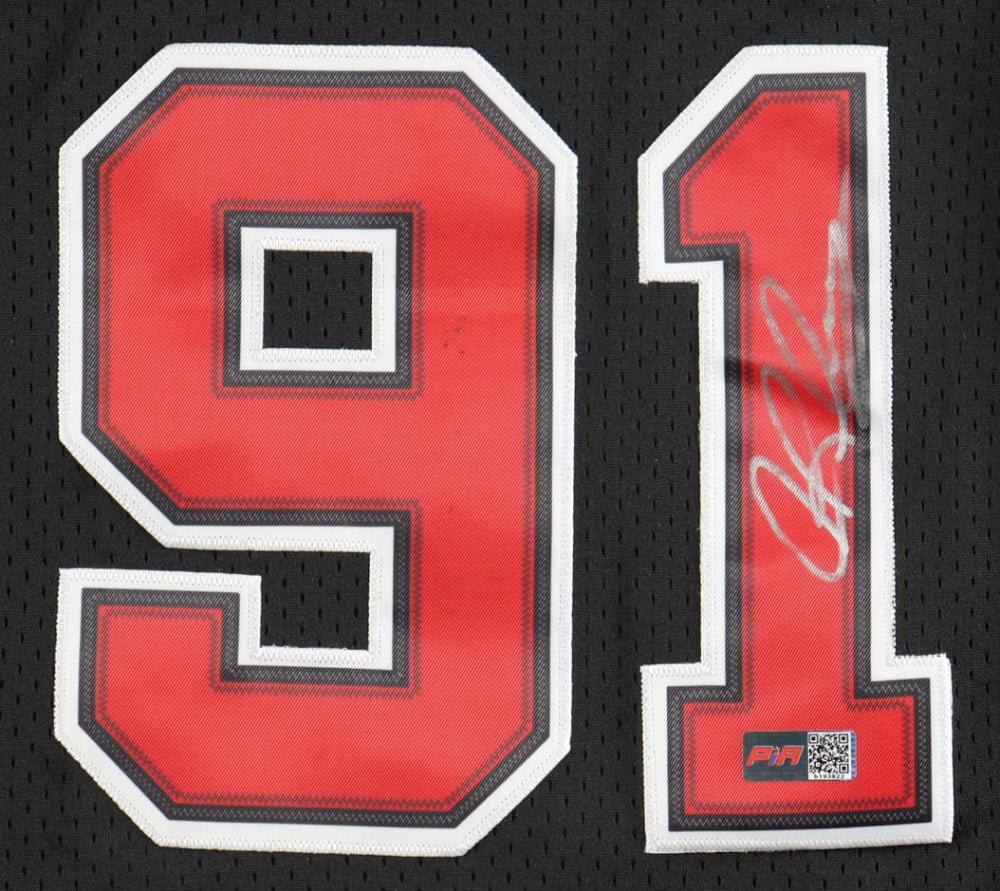 Dennis Rodman Signed Bulls Mitchell & Ness Jersey (PIA) Chicago Bulls