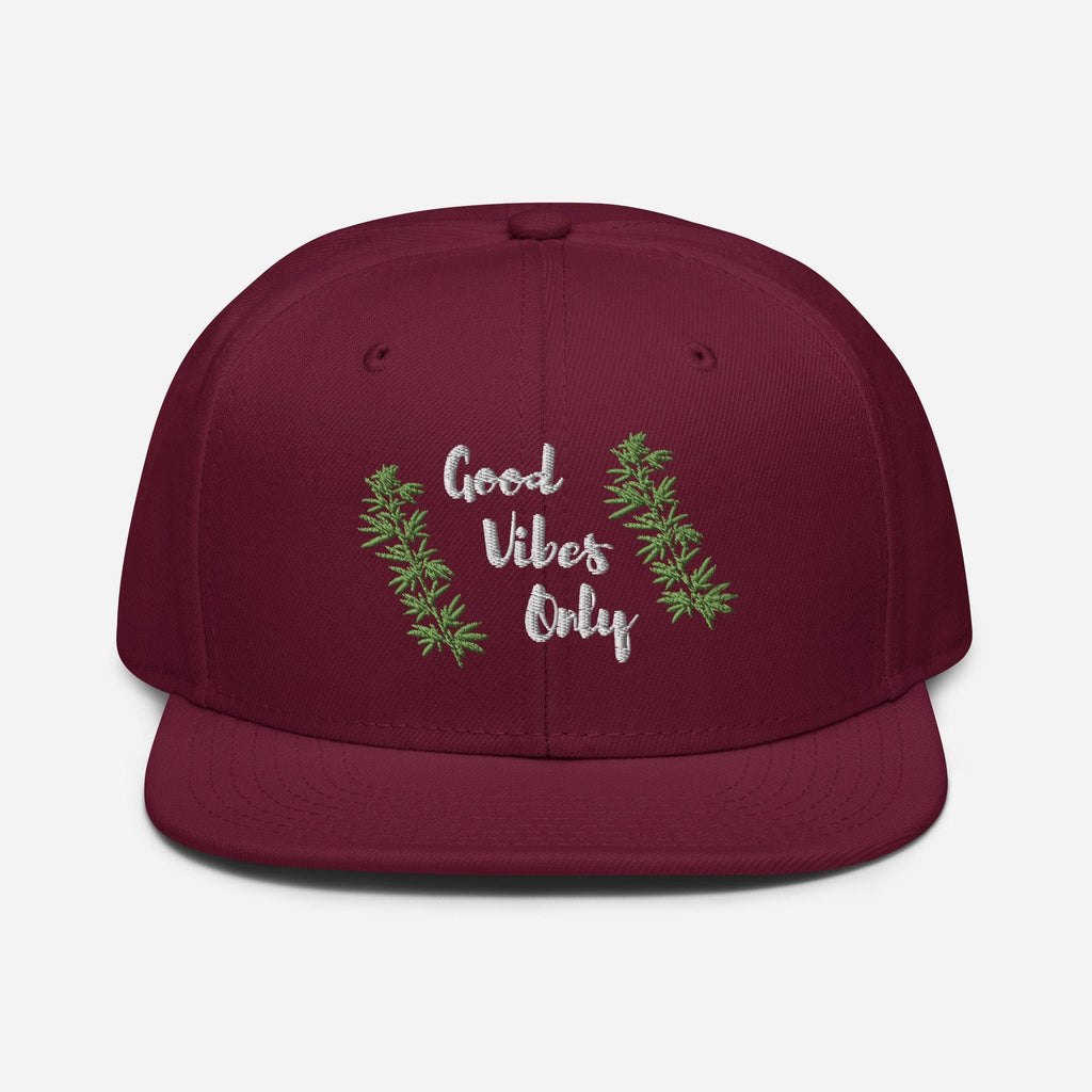 Good Vibes Only Cannabis Snapback Hat